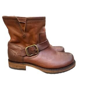 Frye Veronica Moto Bootie Women's Leather Biker Ankle Boot Western Chic Size 5